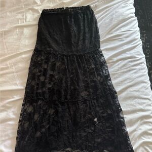 Elegant Black Lace Skirt